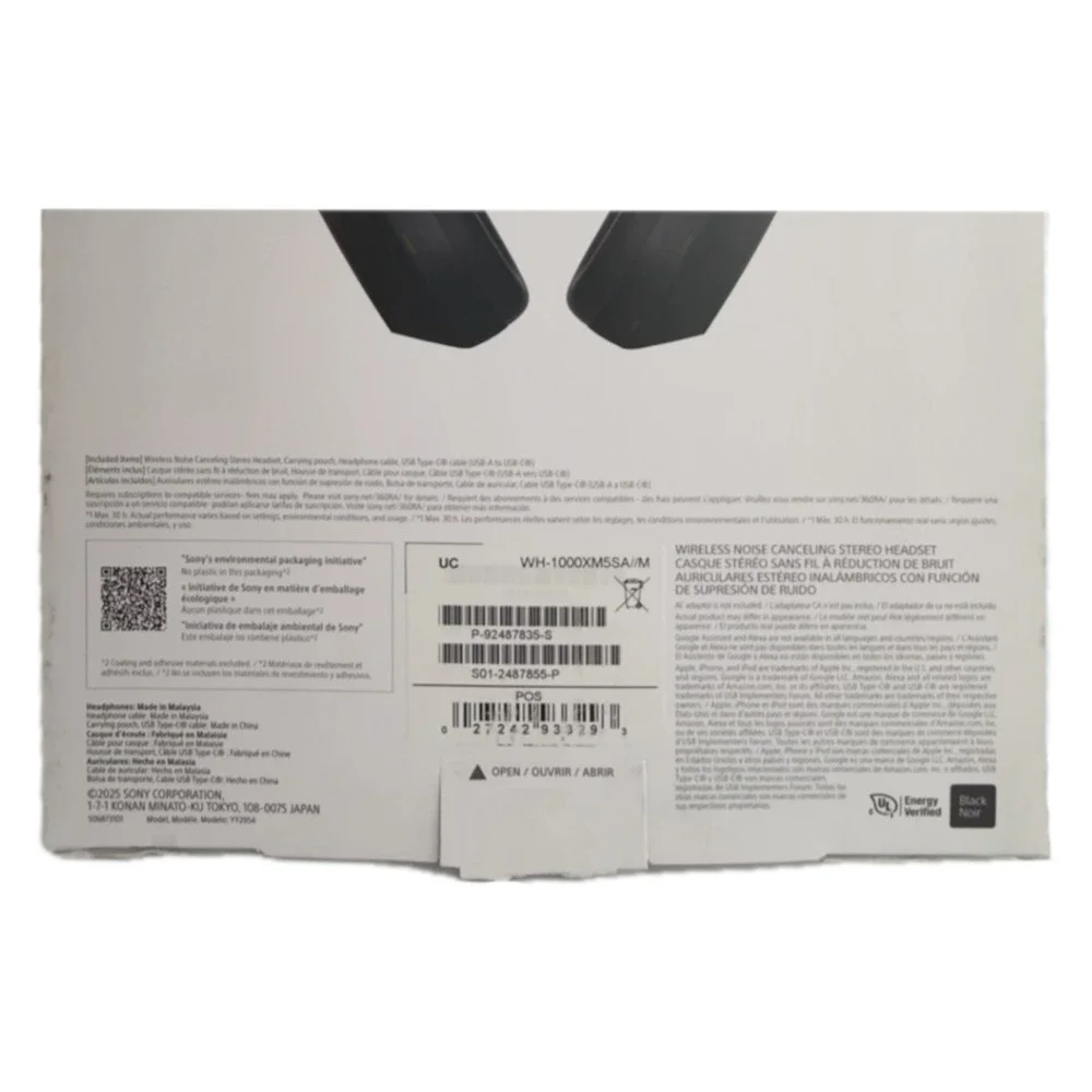 Sony WH-1000XM5SA Wireless Noise Canceling Bluetooth Headphones New Open Box